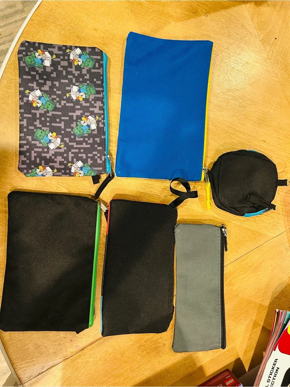 Assorted Kids Gaming & Character Zip Pouches (Minecraft, Pokemon, Paw Patrol+)